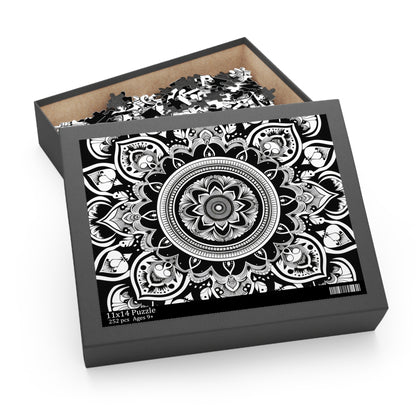 "Zen Mandala Jigsaw Puzzle for Relaxation and Focus - Intricate patterns for inner peace and art creation"