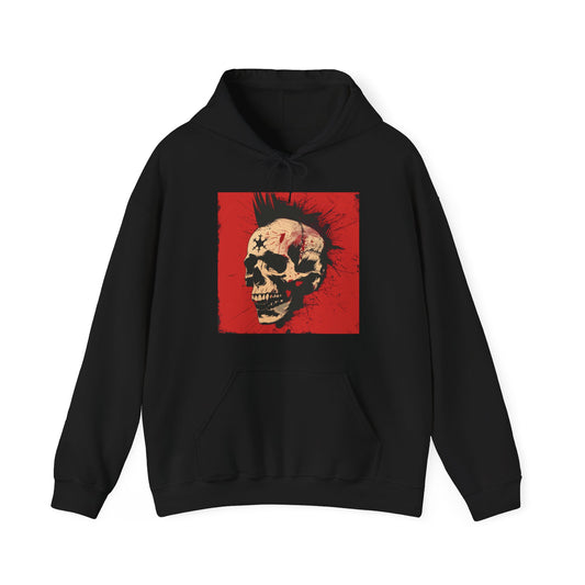 Rebel Roar: Edgy Skull Punk Spirit Hoodie | Hoodies | DTG, Hoodies, Men's Clothing, Regular fit, Unisex, Women's Clothing | Prints with Passion