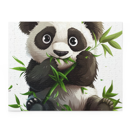 Adorable Panda Bamboo Feast Puzzle - Perfect for Animal Lovers and Puzzle Enthusiasts