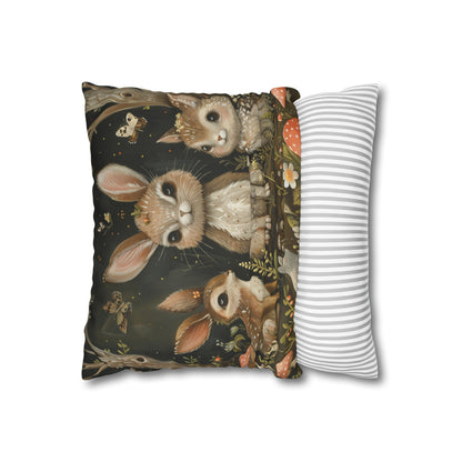 "Whimsical Forest Fantasy Pillowcase - High-quality, comfortable, and stylish design with playful woodland creatures, perfect for all seasons. Makes a great gift. Shop now!"