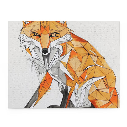 "Angular Fox Geometric Puzzle - Intricate jigsaw with striking design for hours of entertainment and relaxation"