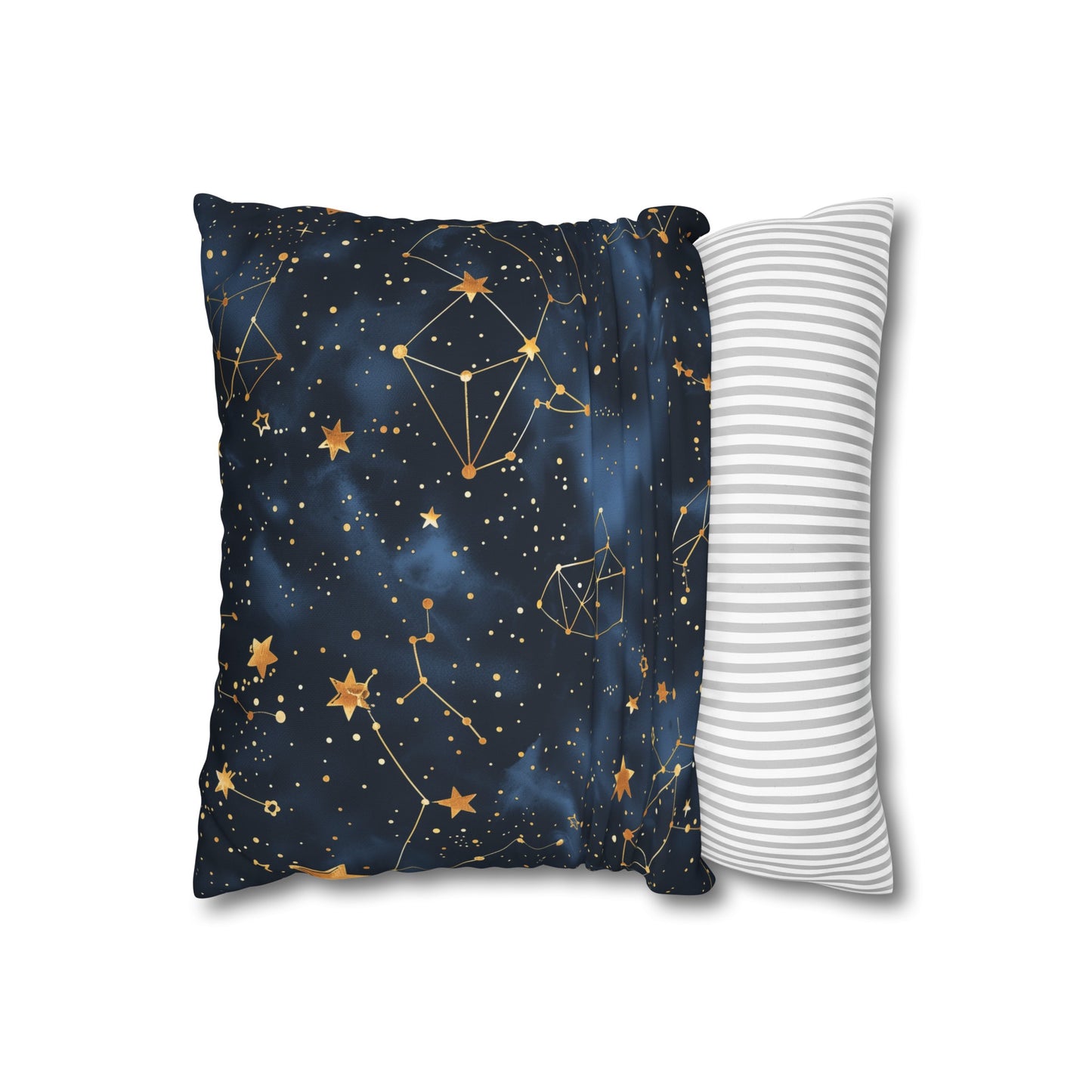 "Starry Night Pillowcase - Constellation Stars design for celestial sleep experience"