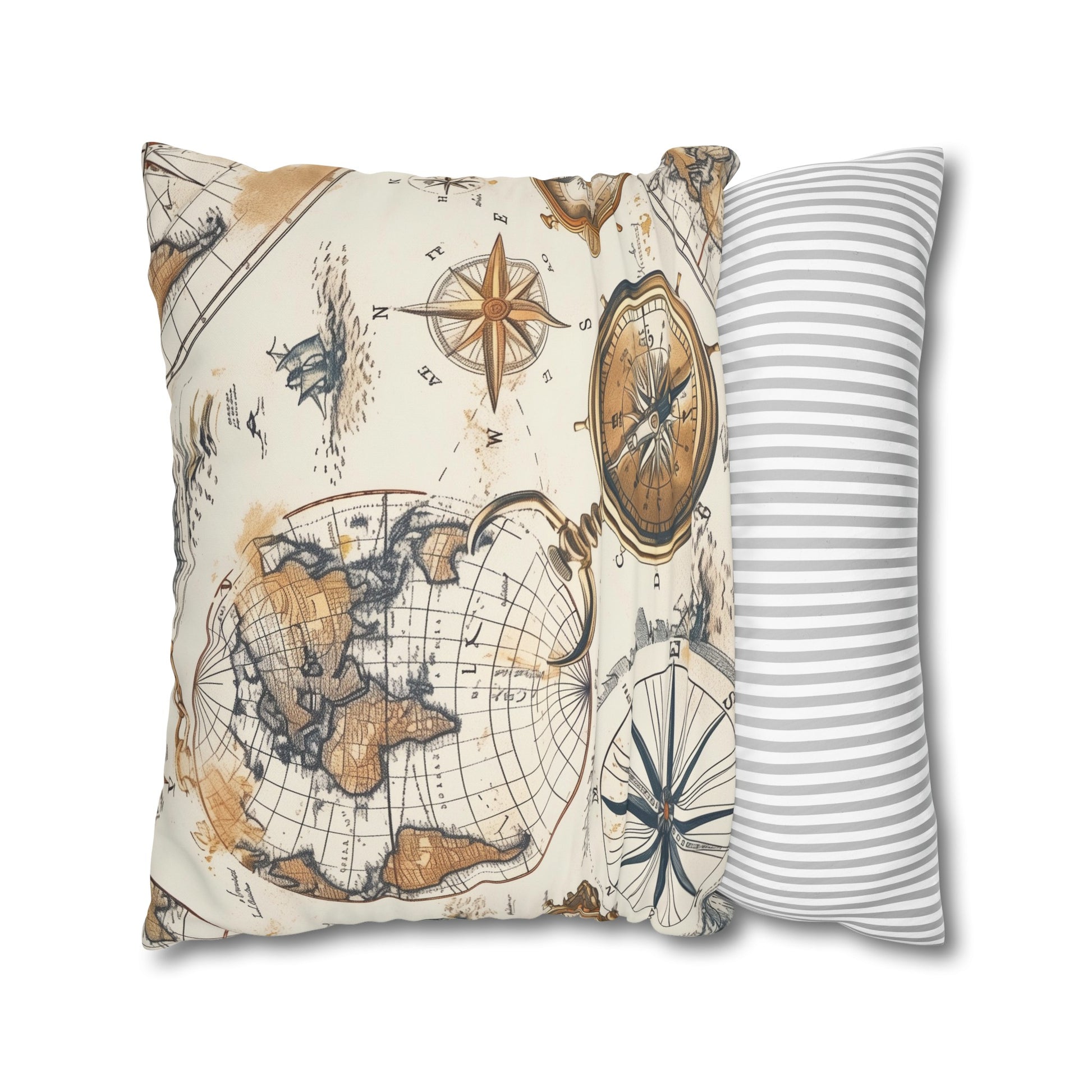 "Vintage Maps Pillowcase - Add charm to your bedroom with this antique map patterned pillowcase"