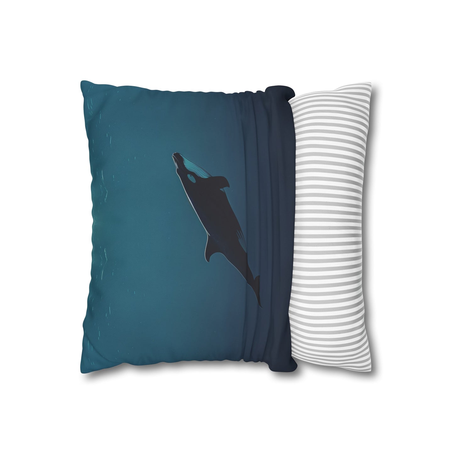 "Deep Sea Dreams Whale Pillowcase - High-quality, stylish design for all seasons, perfect gift option, evokes ocean tranquility"