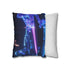 Robot Knight Dueling Holographic Enemy — 40×40 Cushion Cover — Sofa & Living Room Lifestyle View