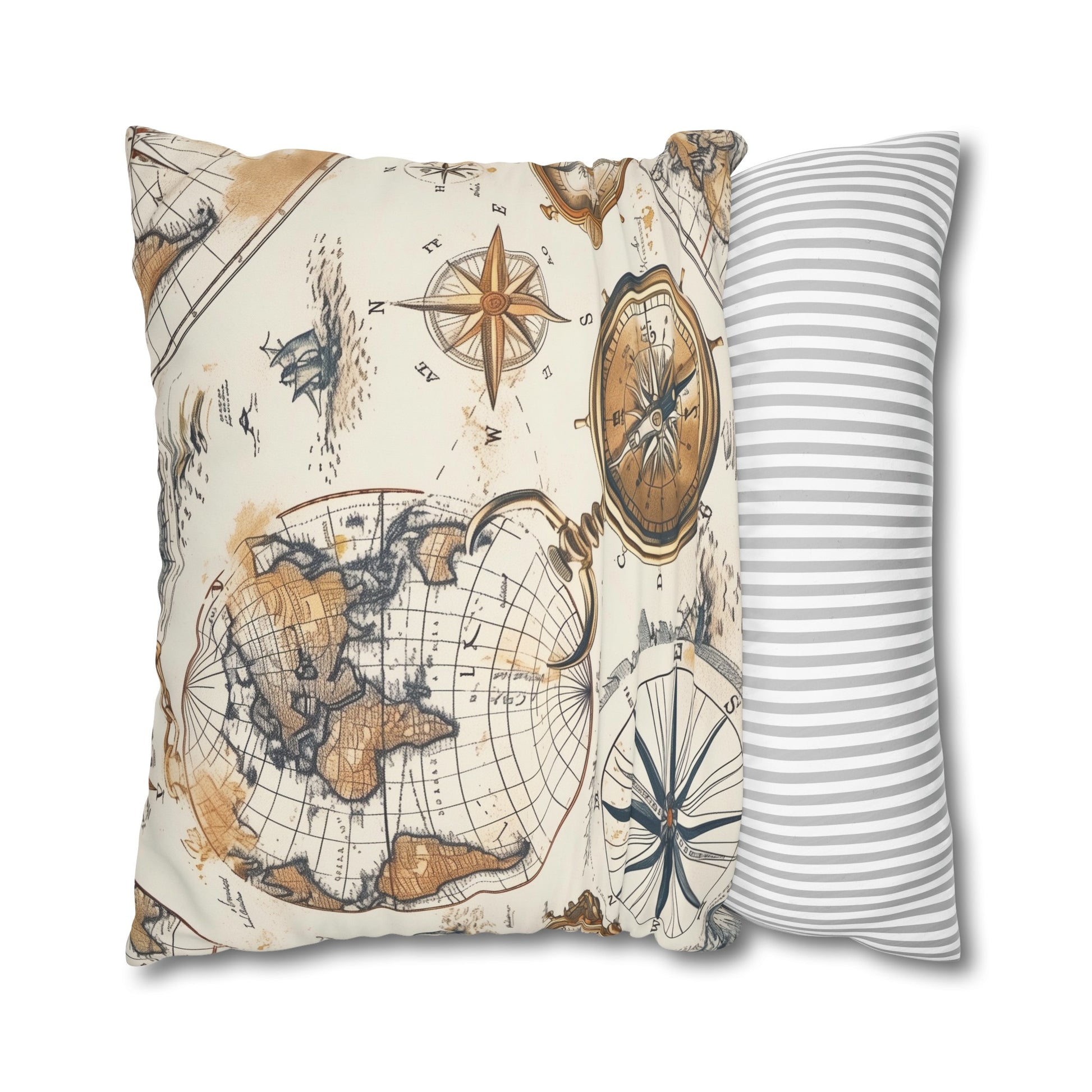 "Vintage Maps Pillowcase - Add charm to your bedroom with this antique map patterned pillow case"