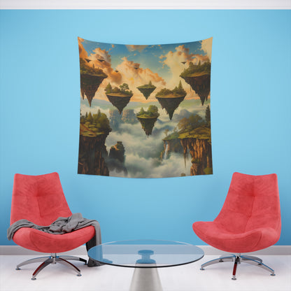 Dreamscapes: A Surreal Tapestry | Wall Tapestry | All Over Print, AOP, Decor, Halloween, Home & Living, Home Decor, Indoor, Spring Essentials, Sublimation, Tapestry | Prints with Passion