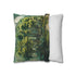 Forest Growing Inside a Glass Dome — 40×40 Cushion Cover — Soft Brushed Fabric Texture Close-Up