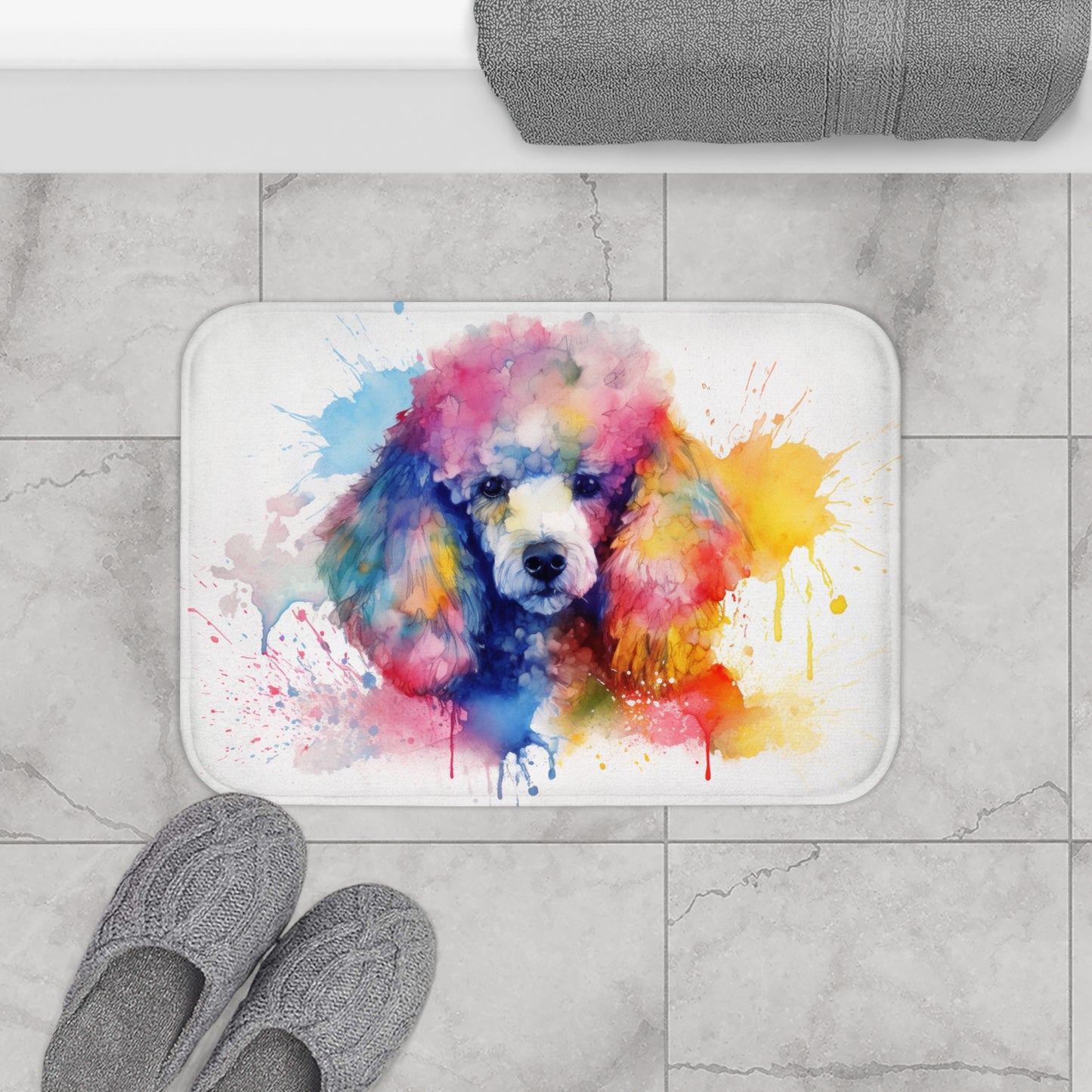 Poodle Chic Bath Mat | Bath Mats | Bath, Bathroom, Home & Living, Indoor, Sublimation | Prints with Passion