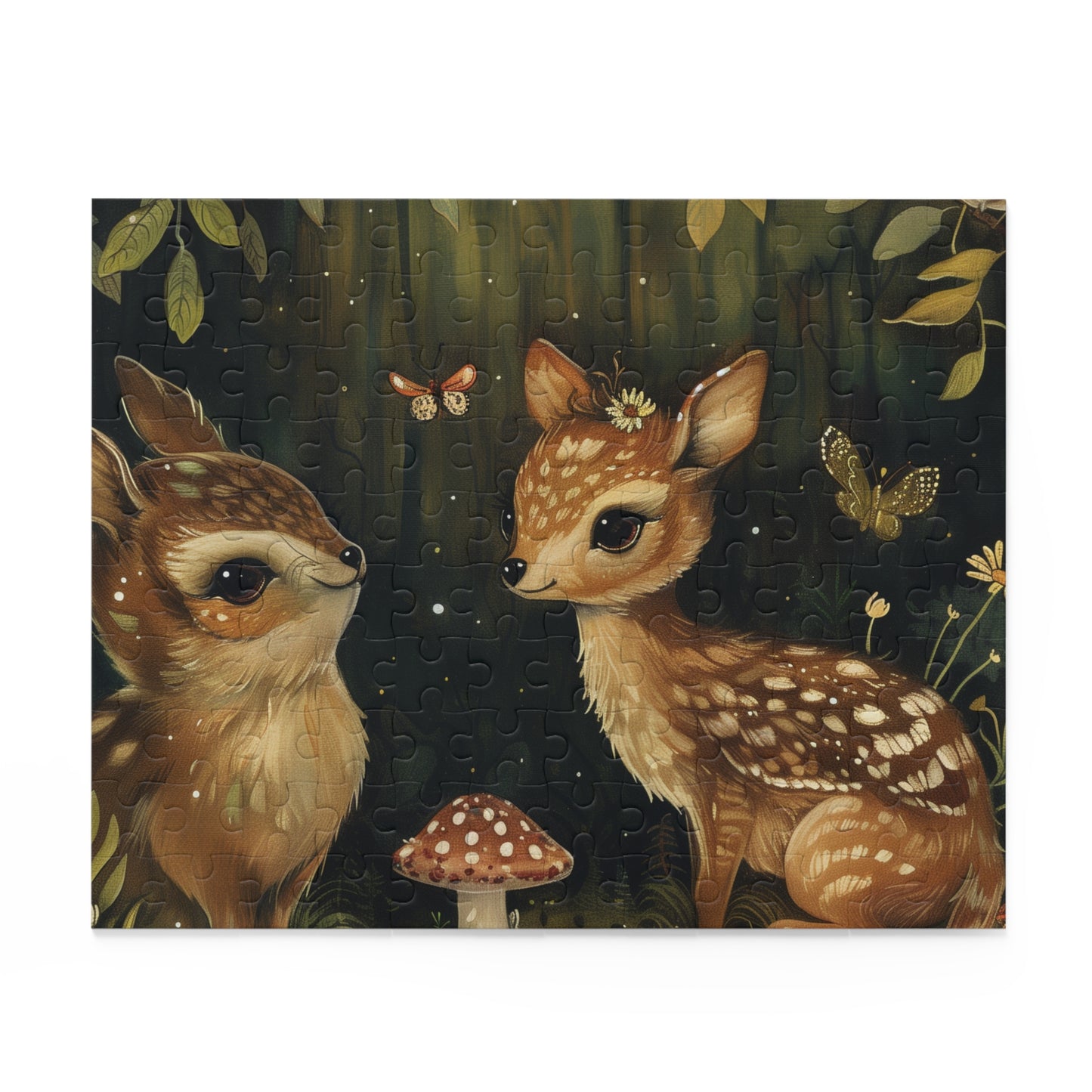 "Woodland Creatures Jigsaw Puzzle - Adorable animals in a magical forest scene"