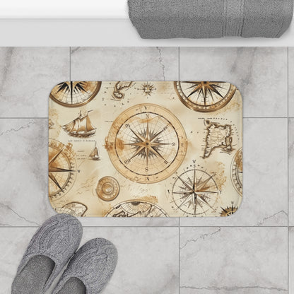 Vintage Maps Bath Mat