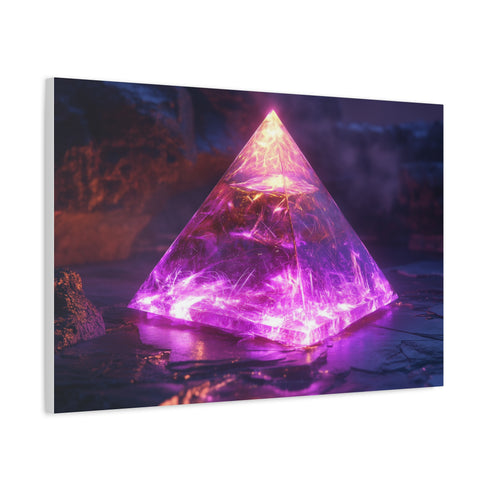 Pyramid Glowing with Magnetic Field — Canvas Wall Art — Product Detail View 6
