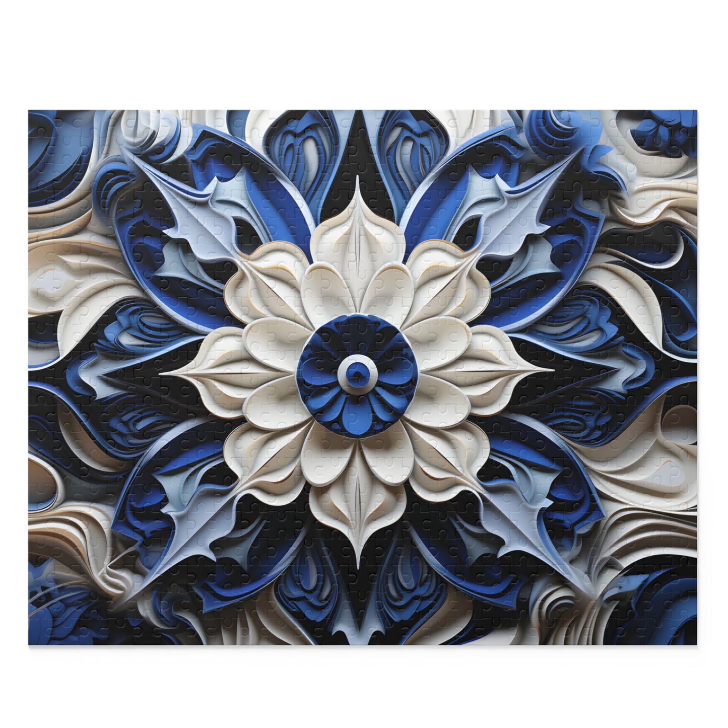 Blue Porcelain Texture Puzzle | Puzzle | Back-to-School, Fall Picks, Games, Holiday Picks, Home & Living, Puzzles, TikTok, Valentine's Day, Valentine's Day Picks | Prints with Passion