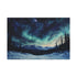 Aurora Lights over a Snowy Tundra — Canvas Wall Art — Living Room Wall Lifestyle View