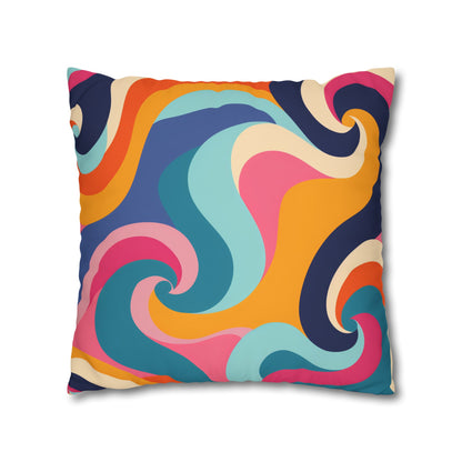 "Vibrant Retro Waves Pillowcase Set for Stylish Bedding Décor"