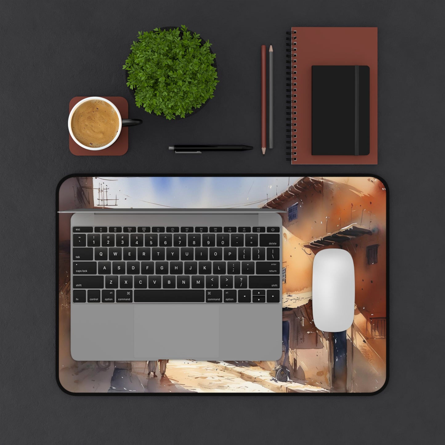 "Vibrant Marrakesh Inspired Desk Mat adds exotic elegance to workspace"