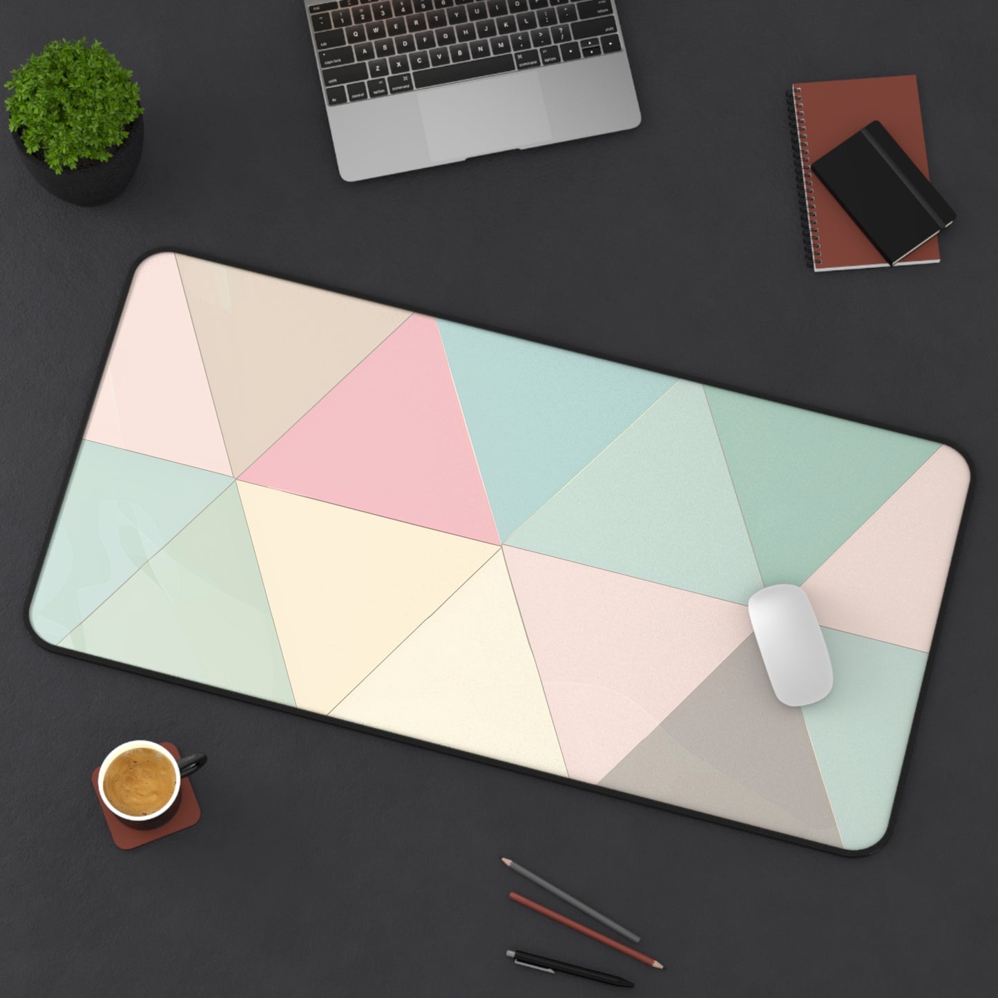 Chic Pastel Geometric Desk Mat | Desk Mat | Accessories, Back-to-School, Desk, Fall Bestsellers, Home & Living, Mouse pad, Mouse Pads, Mousepad, Seasonal Picks, Stationery, TikTok | Prints with Passion