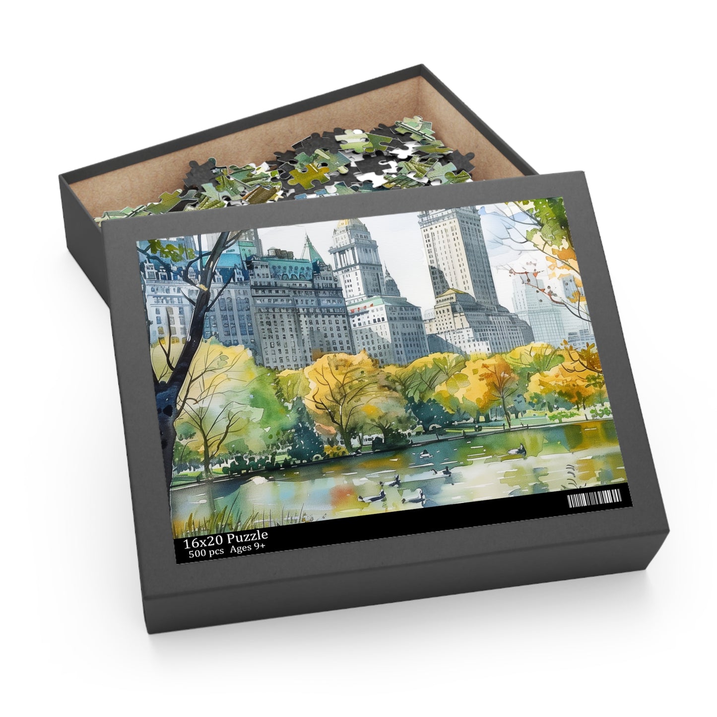 Central Park Watercolor Jigsaw Puzzle