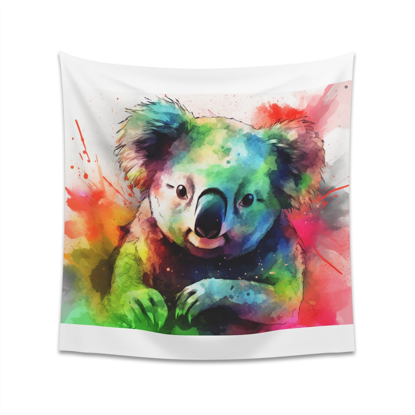 "Koala Dreams Watercolor Tapestry - Adorable Australian charm for your home, high-quality and stylish design in 34" x 40" or 57" x 57". Makes a great gift! Shop now at BenCPrints."