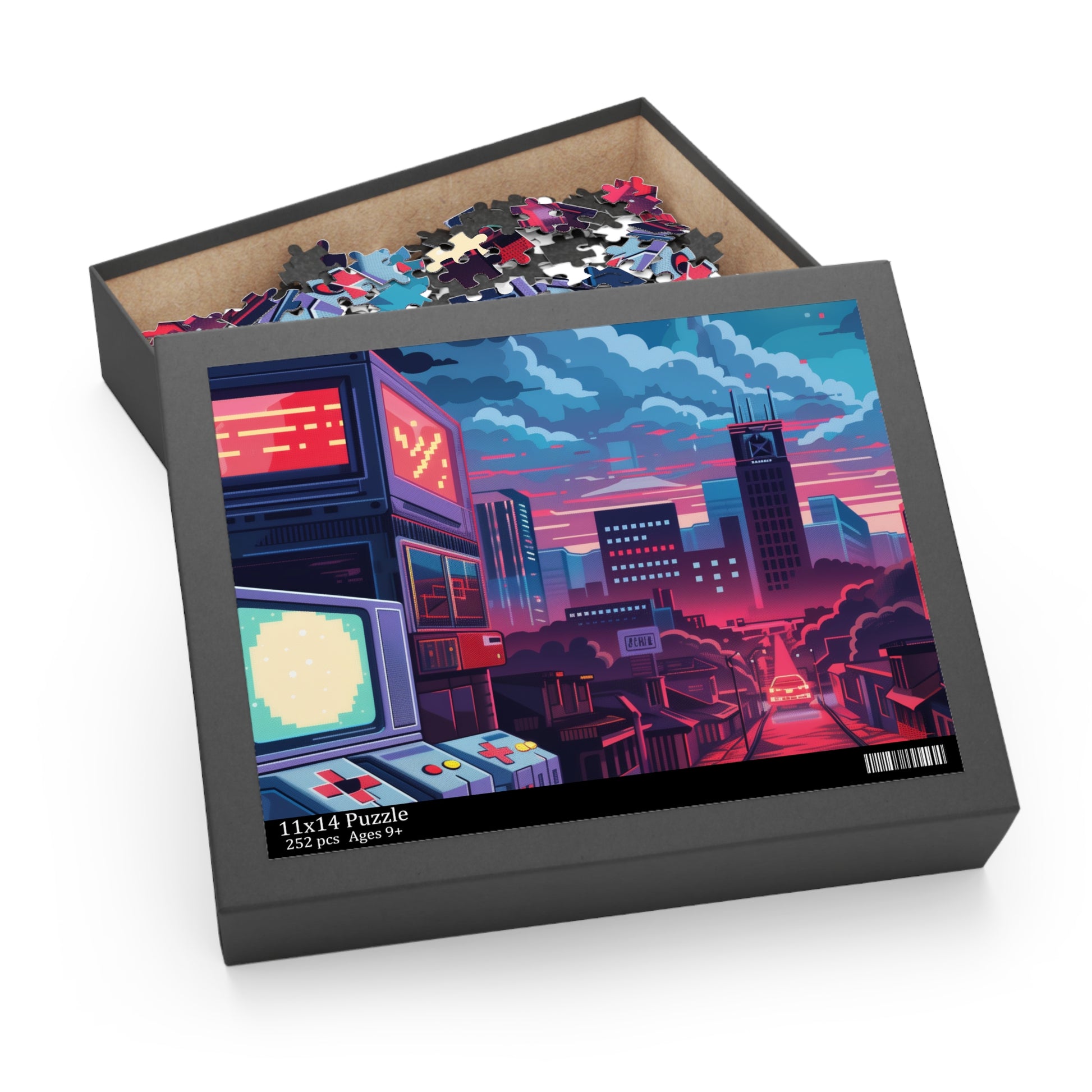 Nostalgic 80s Pixel Game Puzzle with Vibrant Design - Piece Together Memories of Classic Video Games