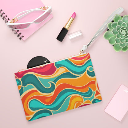 Retro Waves Clutch Bag