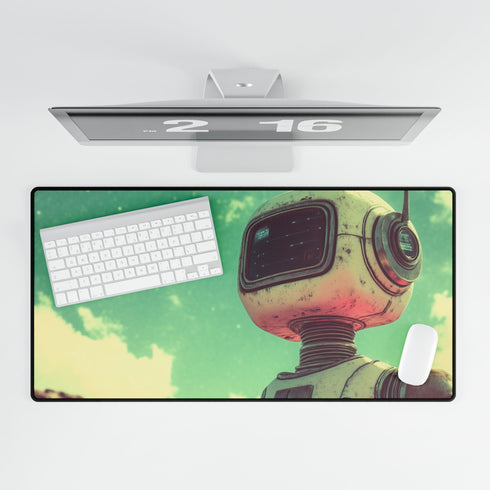 A Retro Robot in a Vintage Sci Fi Scene Gaming XXL Extended Desk Mat