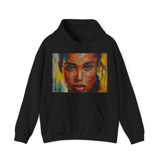 Shop the Moncler Alicia KeysArt Hoodie inspired by Alicia Keys' painting. High-quality fabric