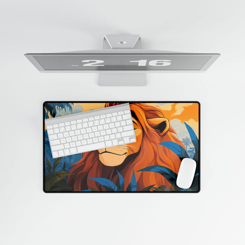 Simba Young Lion King Savanna — XL & XXL Desk Mat — Product Detail View 8