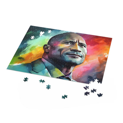 Rock Neon Watercolor Jigsaw Puzzle