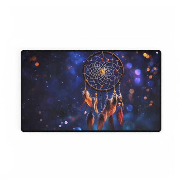 Dreamcatcher Suspended in Stars — XL & XXL Desk Mat — Gaming & Workspace Desk Setup View