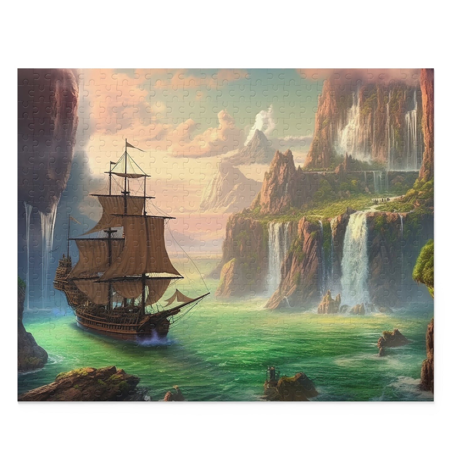 Enchanted Neverland jigsaw puzzle with whimsical fairytale scene. Transport yourself to magical world of Neverland with this beautifully illustrated puzzle.