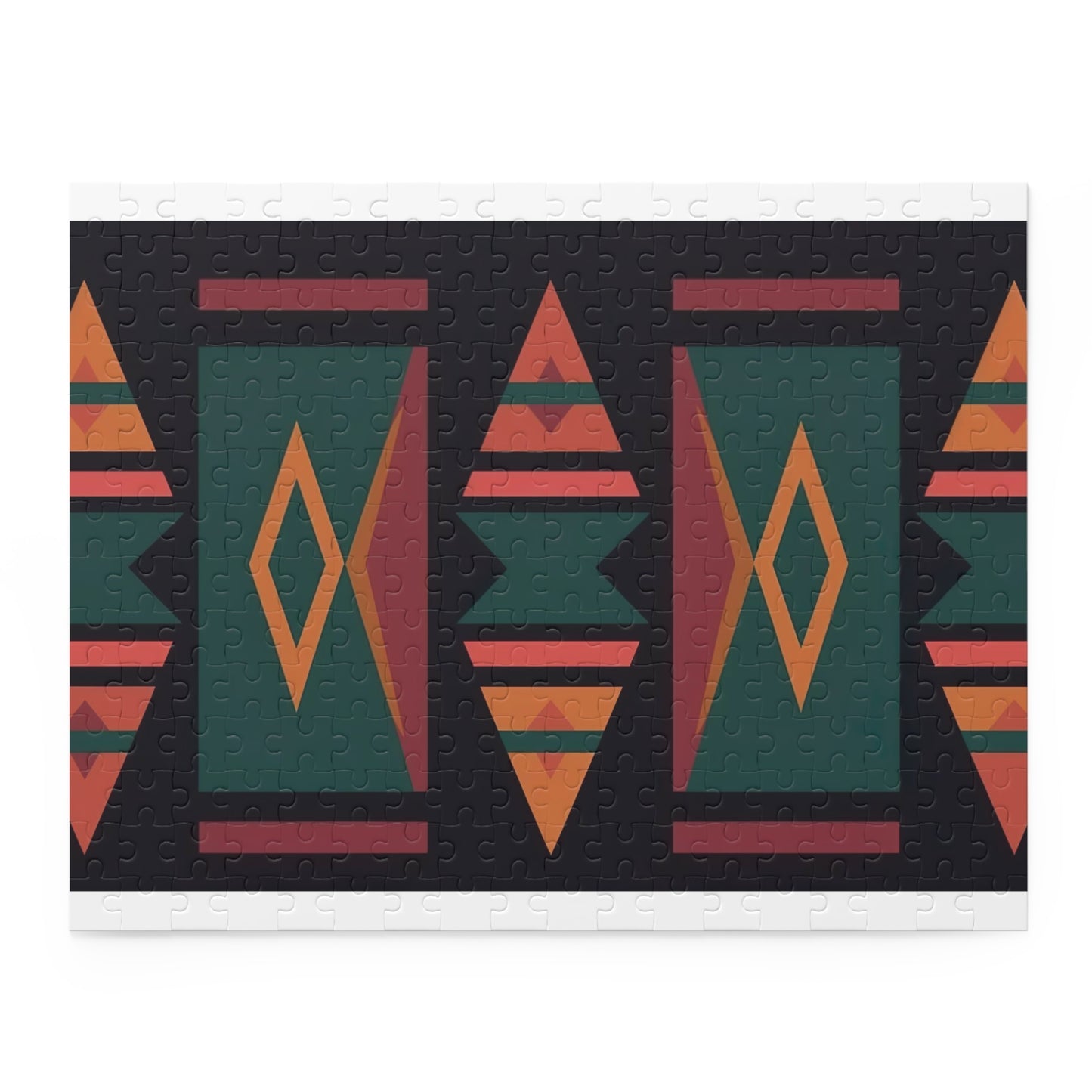 "Immerse in Aztec culture with vibrant pattern jigsaw puzzle"