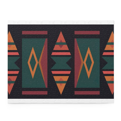 "Immerse in Aztec culture with vibrant pattern jigsaw puzzle"