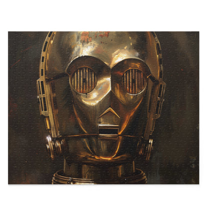 "Challenging C-3PO Star Wars jigsaw puzzle with detailed artwork, high-quality pieces for fans"