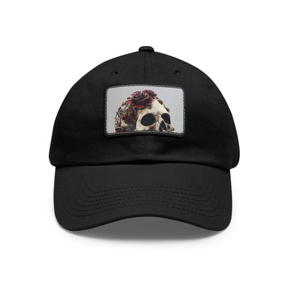 Gothic Rose Skull Baseball Cap