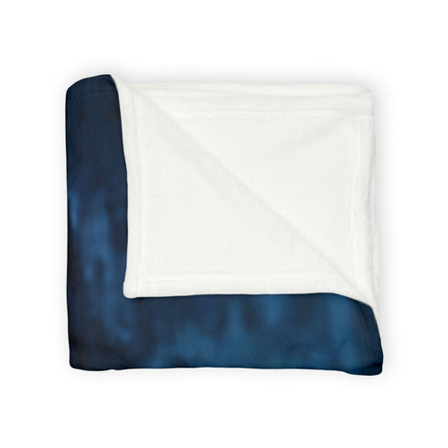 Neon Flower Blooming from Concrete — Plush Fleece Throw Blanket — Product Detail View 5