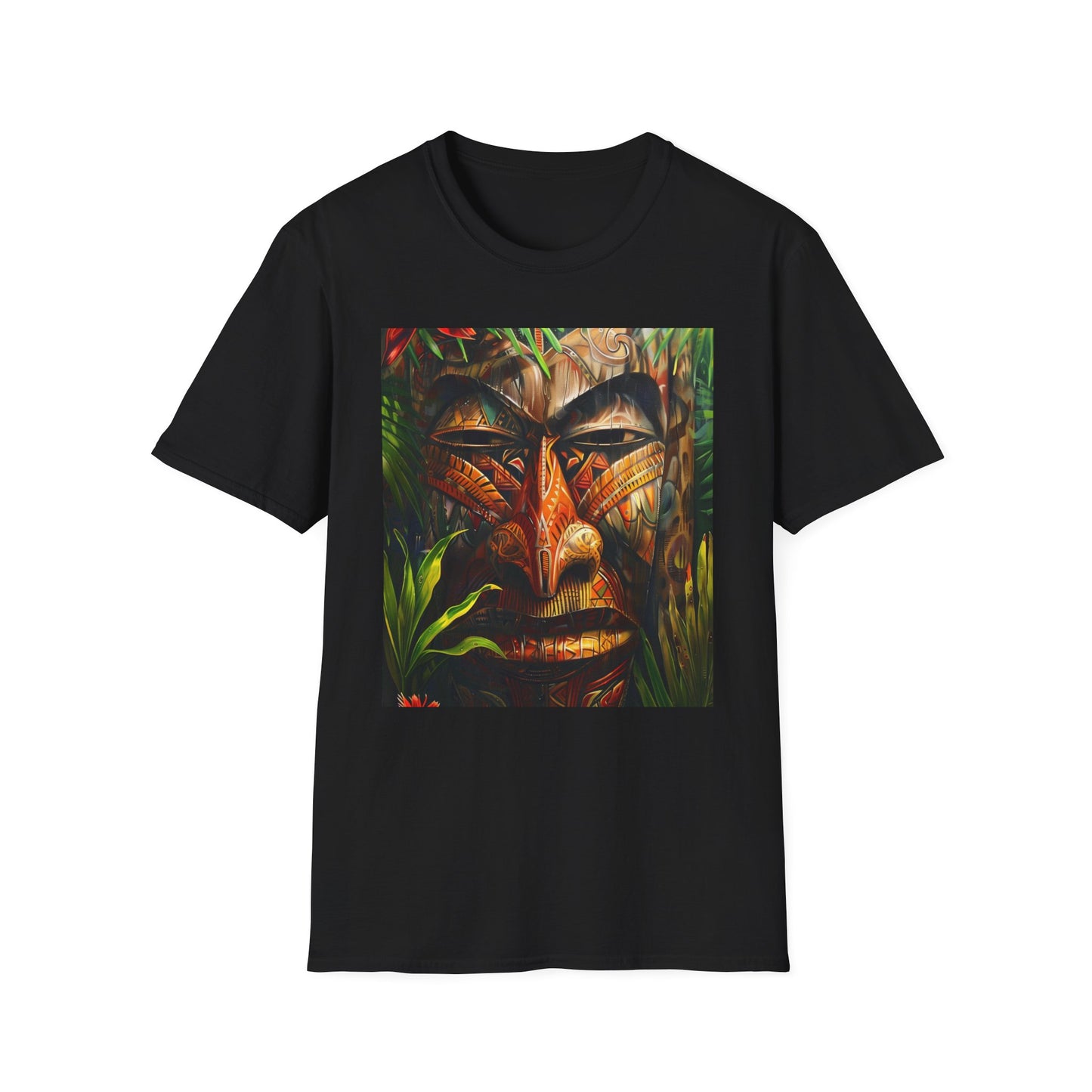 Tribal Heritage: The Enchanting Allure of Fiji's Mask Paintings | T-Shirt | Art, Colorful, Culture, Fiji, Fish, Island, Mask, Ocean, Painting, Tradition | Prints with Passion