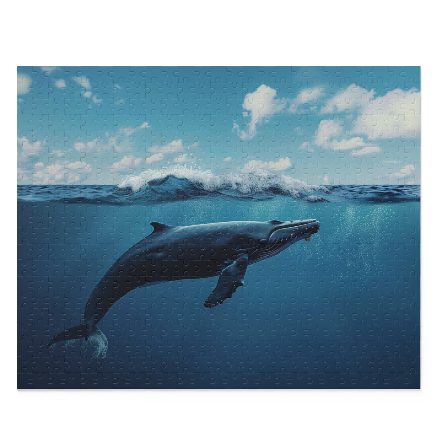 Serene Whale Oasis Jigsaw Puzzle for Relaxation and Mindfulness