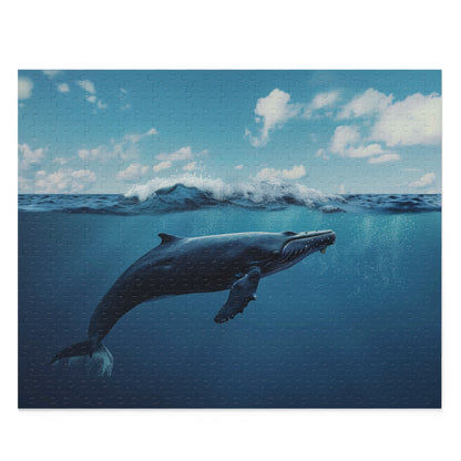 Serene Whale Oasis Jigsaw Puzzle for Relaxation and Mindfulness