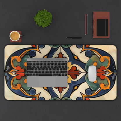 Artisan Tiles Desk Mat - Add style to your workspace with this elegant desk accessory featuring a seamless tile pattern.