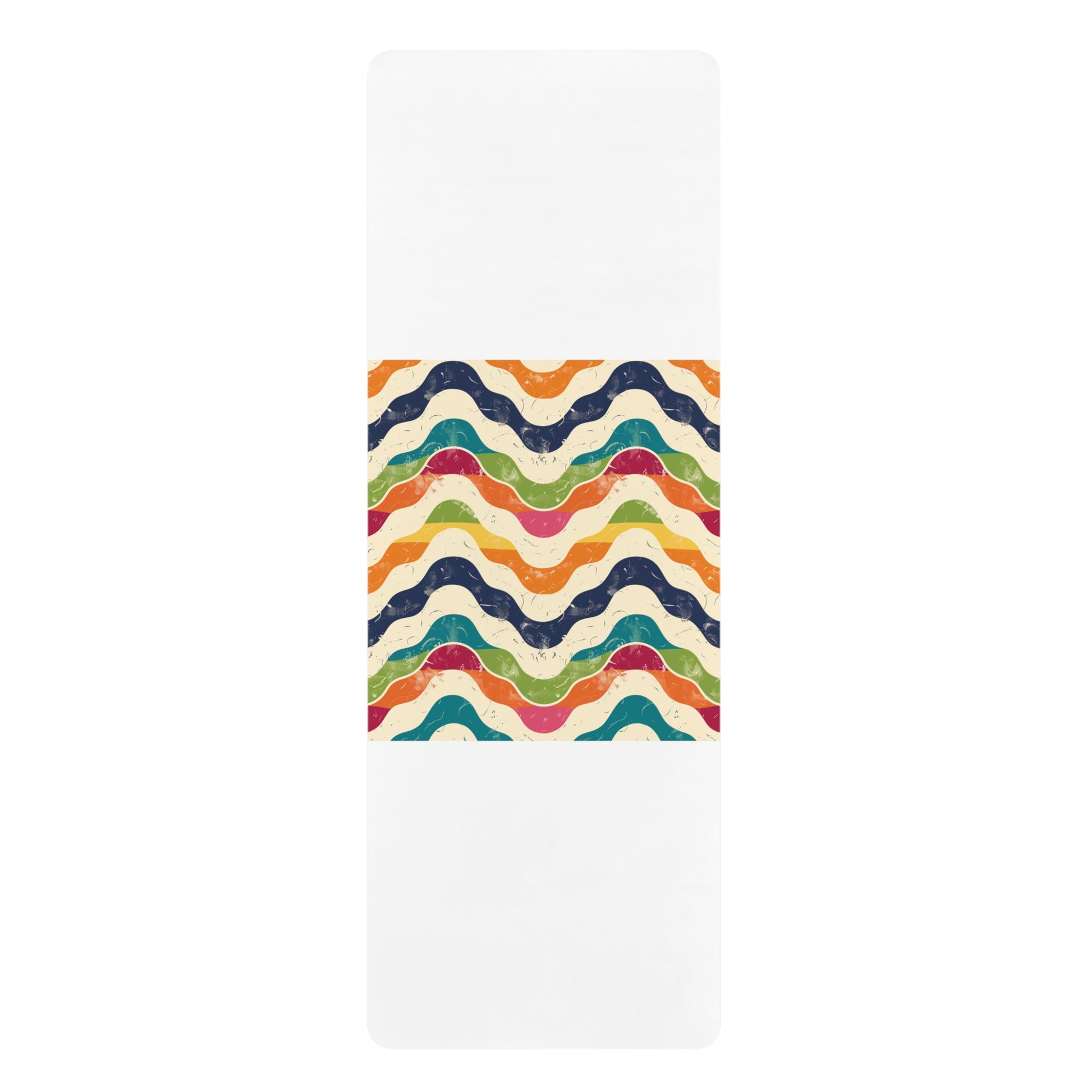 Retro Waves Yoga Mat: Vibrant, Seamless, Stylish | Home Decor | Home & Living, Mother's Day, Rugs & Mats, Sports, Spring Essentials, Sublimation, Summer Picks, TikTok | Prints with Passion