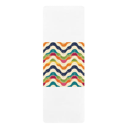 Retro Waves Yoga Mat: Vibrant, Seamless, Stylish | Home Decor | Home & Living, Mother's Day, Rugs & Mats, Sports, Spring Essentials, Sublimation, Summer Picks, TikTok | Prints with Passion