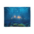 Sunken City Glowing through Coral Reef Plush Fleece Throw Blanket