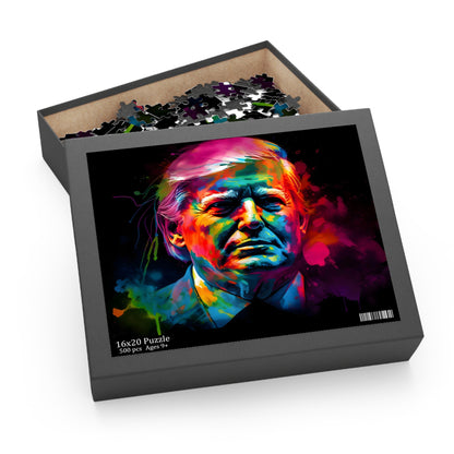 Trump Neon Watercolor Puzzle