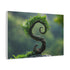 Spiral Tree Growing Upside Down — Canvas Wall Art — Side Profile & Stretched Corner Detail