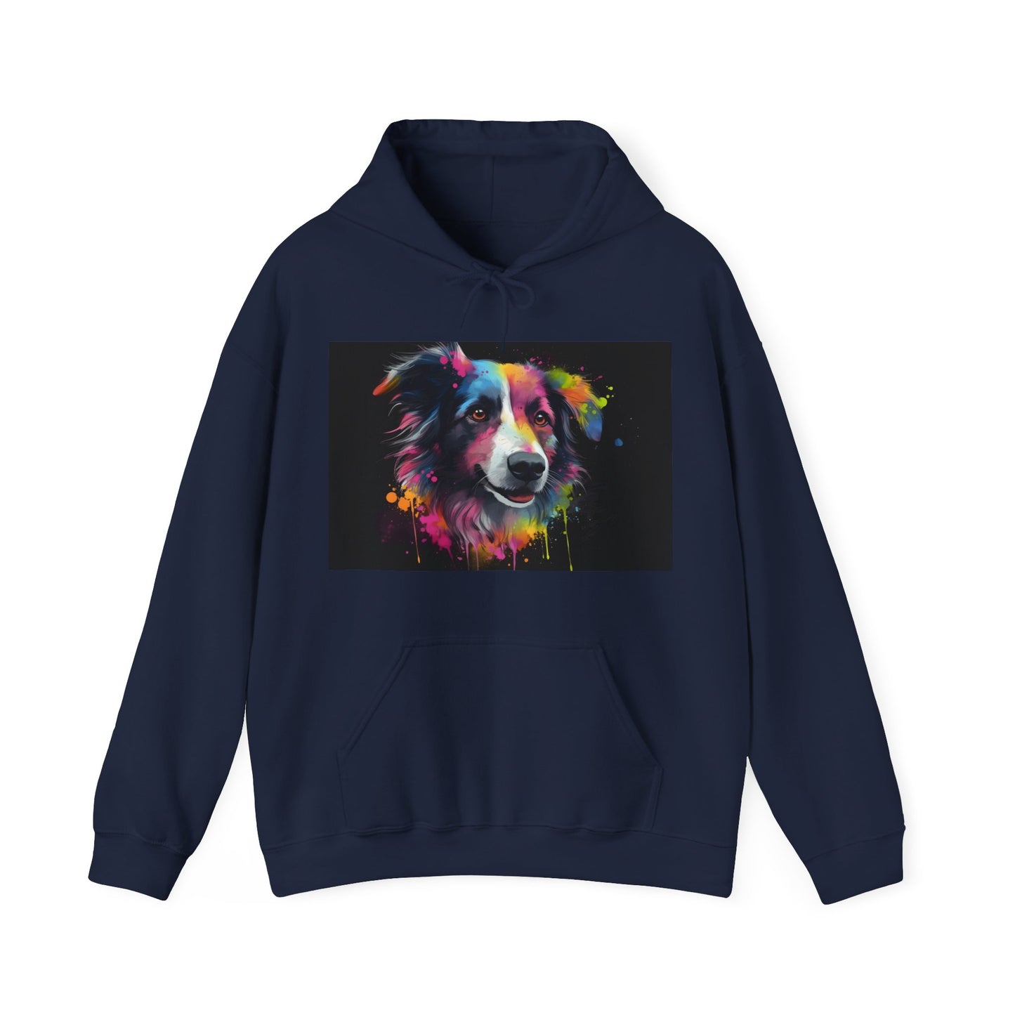 Smiling Collie Majesty Watercolor Hoodie