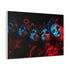 Carnival Masks in Dramatic Lighting — Canvas Wall Art — Side Profile & Stretched Corner Detail