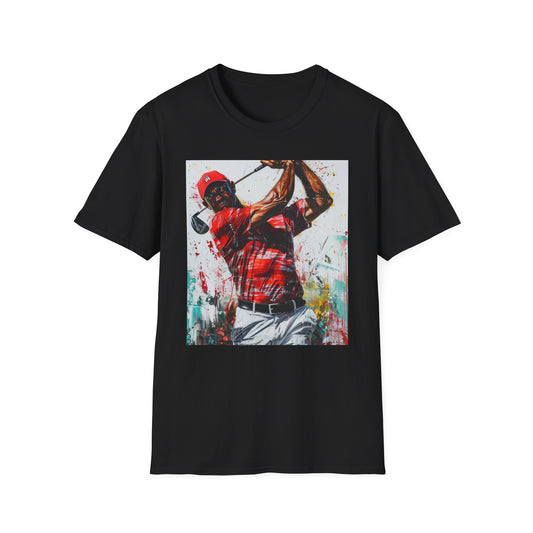 Unstoppable Champion: The Legendary Legacy of Tiger Woods | T-Shirt | Art, Athletic, Champion, Golf, Golfer, Icon, Legend, Painting, Sports, Tiger woods | Prints with Passion