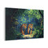 Digital Jungle with Pixelated Tigers (Edition II) — Canvas Wall Art — Side Profile & Stretched Corner Detail