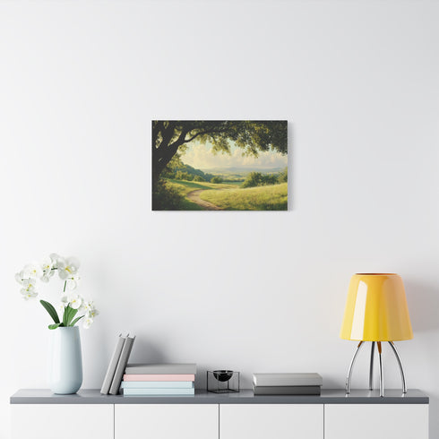 Peaceful Countryside — Canvas Wall Art — Kiln-Dried Pine Frame & Ready-to-Hang Back View